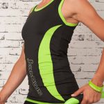 FITNESS-TOP – SCHWARZ-GRÜN | Damen